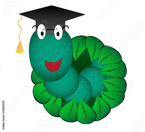 Obraz Look out student worm