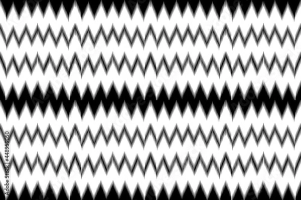 Obraz Ethnic zigzag black and white seamless pattern