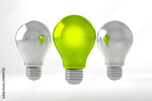 Obraz green lightbulb