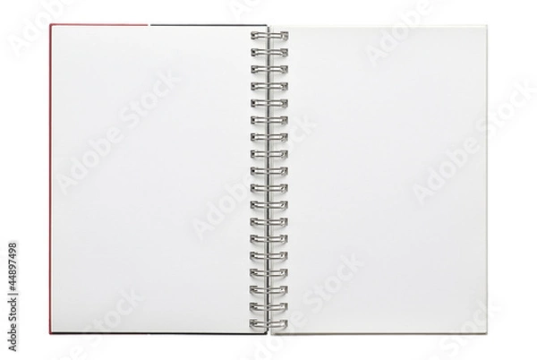 Obraz Open notebook isolated on white