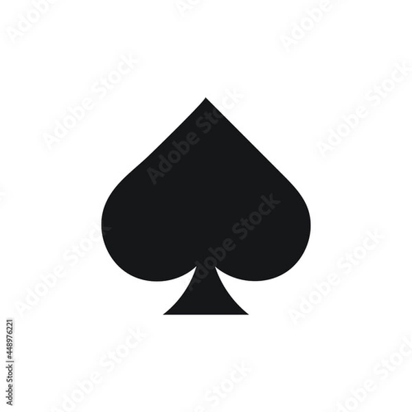 Obraz Spades card icon vector. Spades