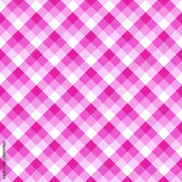 Fototapeta Diagonal plaid pattern, bright fabric checkered print, colorful tartan wallpaper