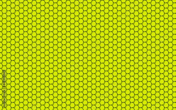 Obraz yellow hexagon background perspective, 3d illustration