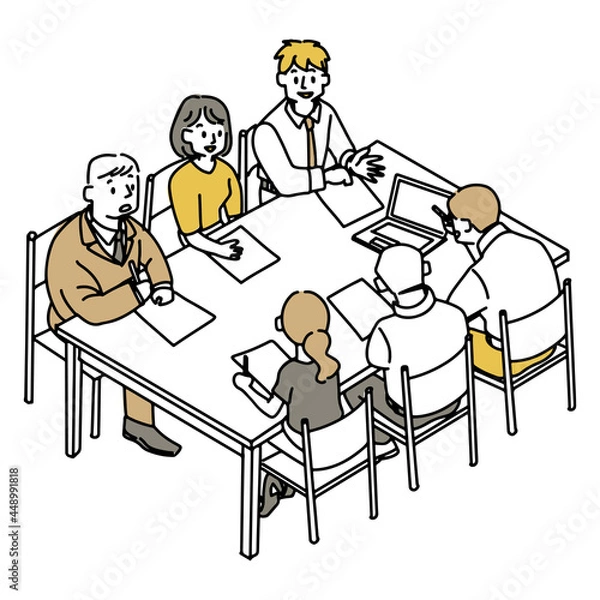 Obraz 六人で会議