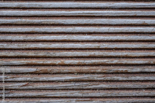 Fototapeta Macro photo of white textured wooden planks