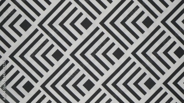 Obraz black and white pattern on fabric