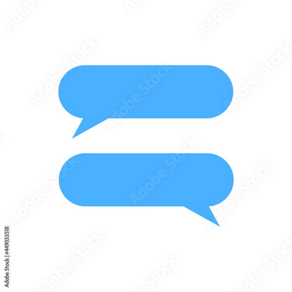 Obraz Speech bubbles. Call out blue bubbles vector