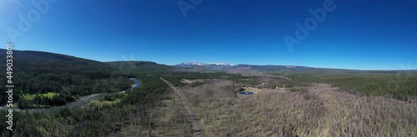 Obraz 180 Pano between Yellowstone - Teton