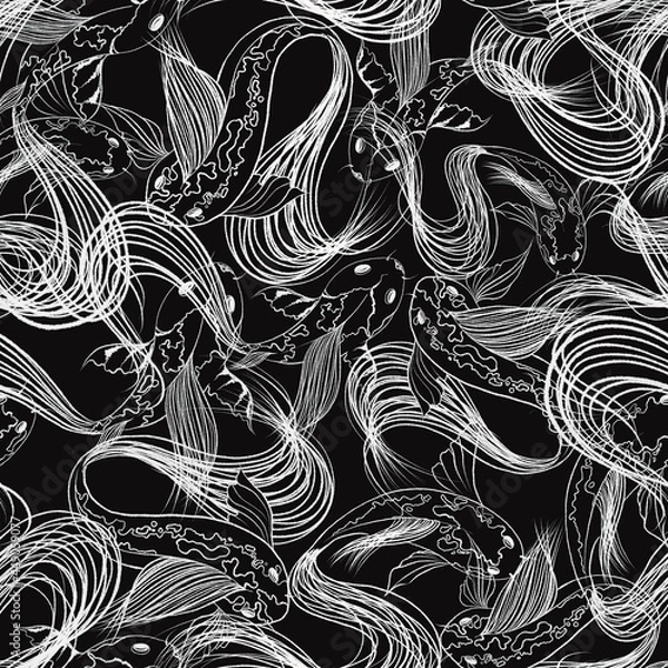 Obraz seamless monochrome pattern