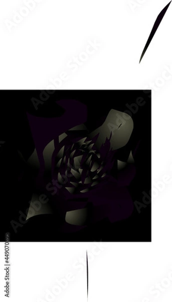 Obraz black and white background with flowers