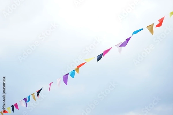 Obraz colorful flags in the wind