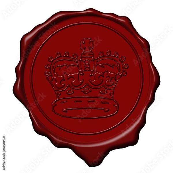 Obraz King crown wax seal