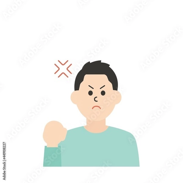 Fototapeta 線のない若い男性のイラスト