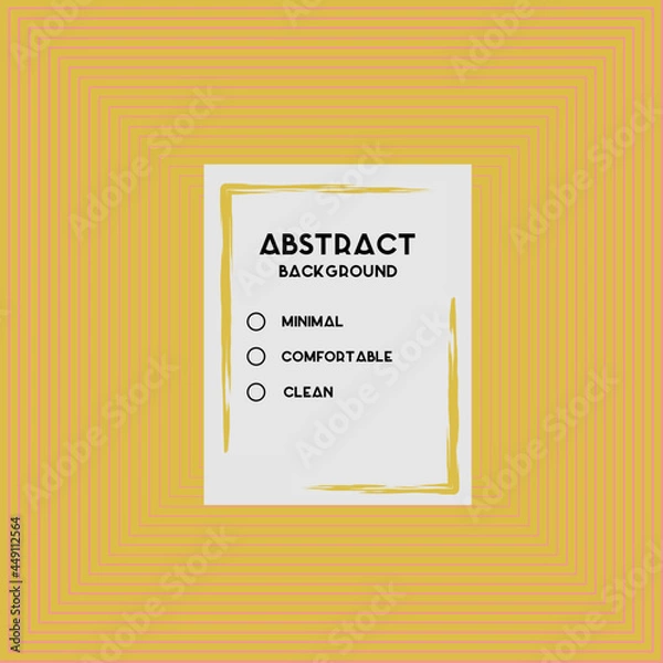Obraz vector abstract yellow minimal background illustration