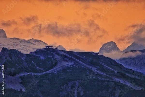 Obraz sunset in the mountains