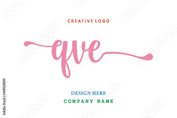 Fototapeta QVE lettering logo is simple, easy to understand and authoritative
