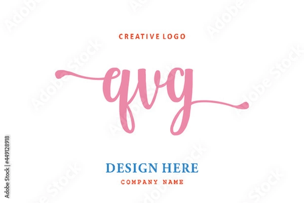 Fototapeta QVG lettering logo is simple, easy to understand and authoritative