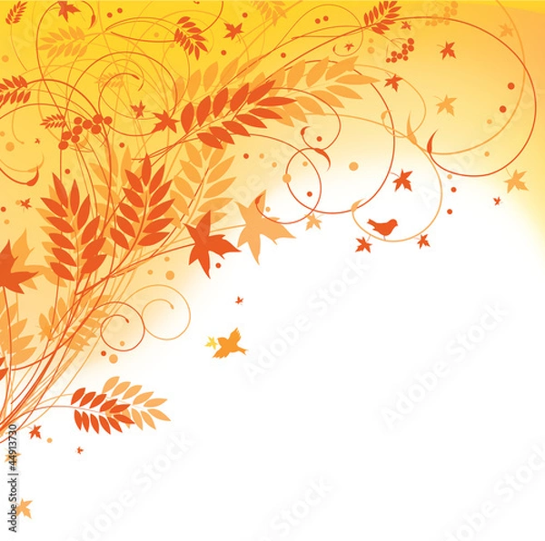 Obraz autumn floral background