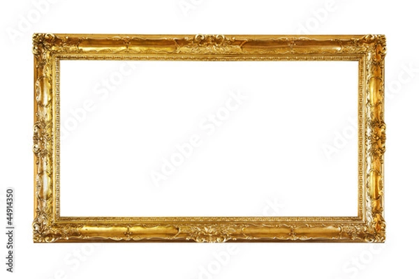 Obraz Retro old gold frame, isolated