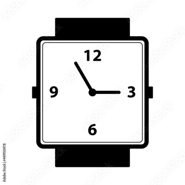 Fototapeta Time and clock icon. Time management and deadline alarm icon.