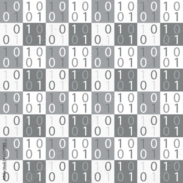 Obraz Chessboard and numbers pattern background. Seamless pattern. Abstract background. Vector pattern background.