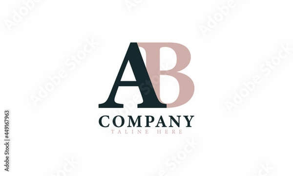 Obraz AB Luxury logo template design vector illustration.