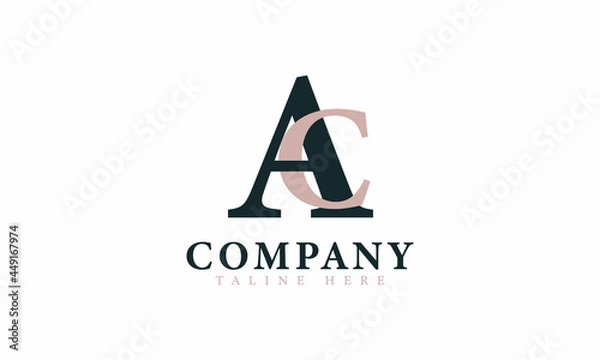 Obraz AC Luxury logo template design vector illustration.