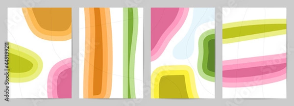 Obraz Minimal covers design. Trendy set, Modern Poster Art. Design for wall framed prints, canvas poster, artwork as postcard or brochure.Vector illustration.