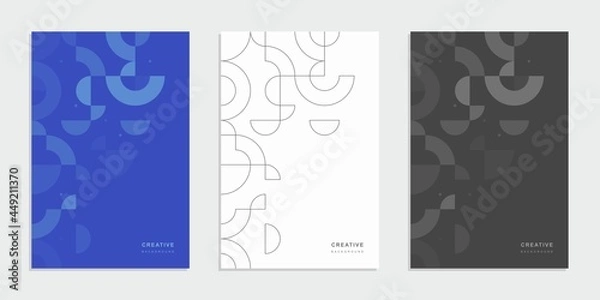 Obraz Abstract geometric technological company brochure. Vector business flyer.