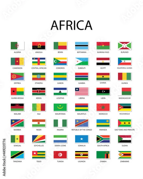 Obraz National flag in Africa, Vector rectangles design.