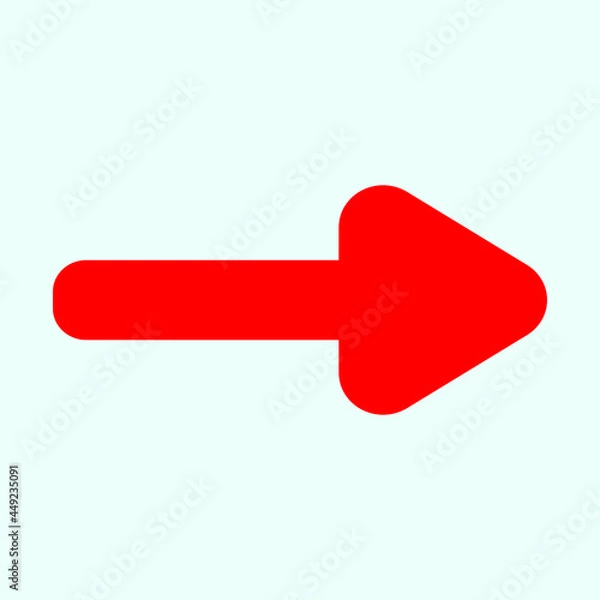 Fototapeta Red arrow icon vector