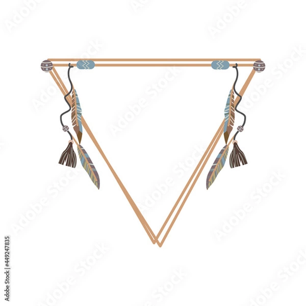 Obraz decor boho frame design template