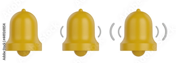 Obraz 3d render. Isolated bells 