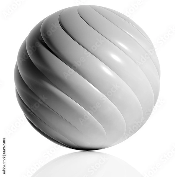 Fototapeta Sphere created of spiral elements.