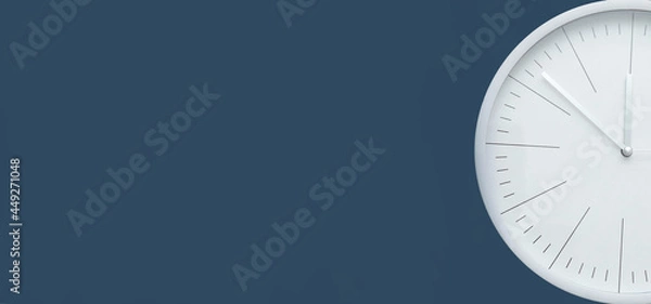 Obraz Clock, time management concept, time planning. Web banner, free space.