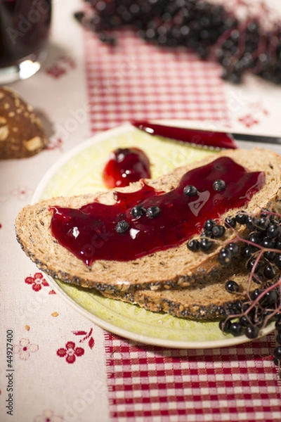 Obraz Holunderbeeren als Gelee