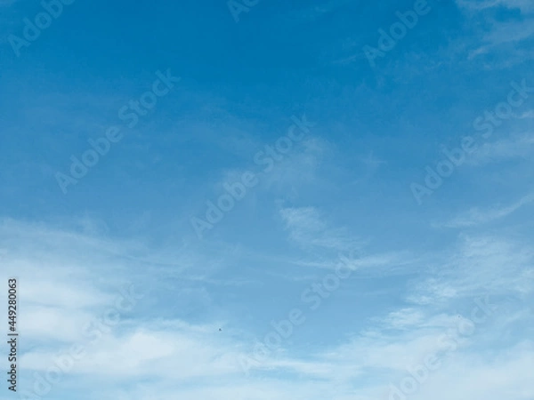 Obraz Cloudscape with blue sky and white clouds
