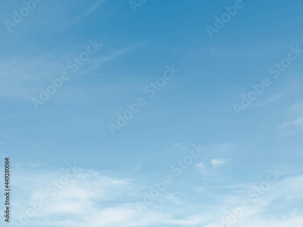 Obraz Cloudscape with blue sky and white clouds