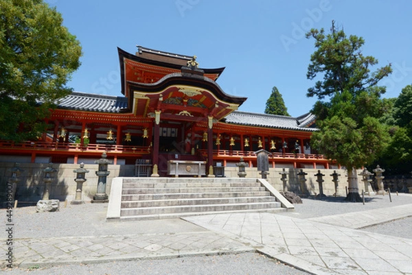 Fototapeta 石清水八幡宮　楼門と回廊　京都府八幡市