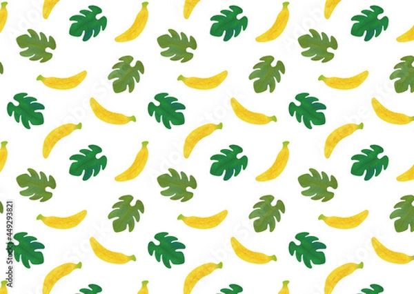 Fototapeta ばななデザインパターンイラスト
