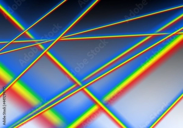 Fototapeta many mini rainbow on blue white gradient  background