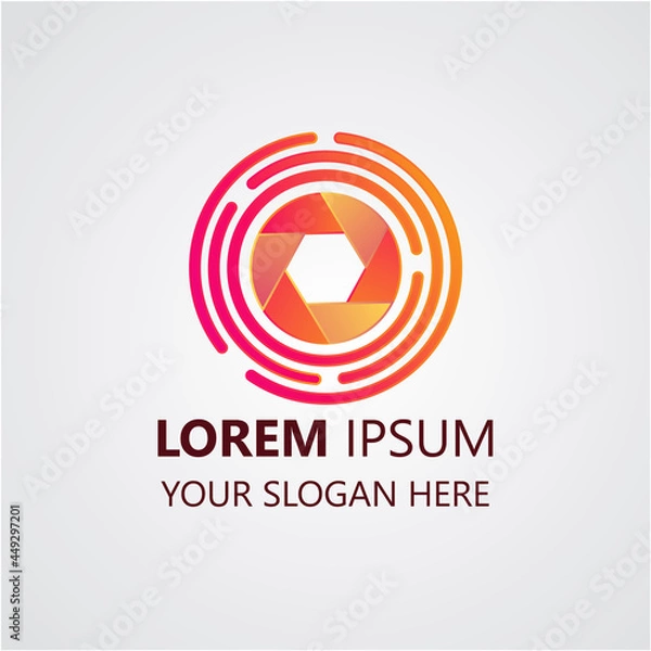 Obraz eye logo design template. creative camera vision logotype. eye illustration vector