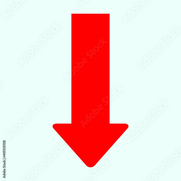 Fototapeta Red arrow icon vector