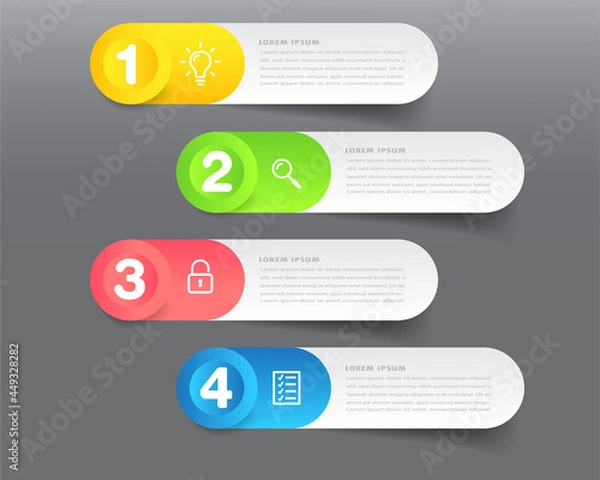 Obraz modern text box template, infographics banner 