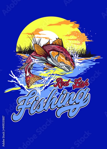 Obraz RED FISH FISHING