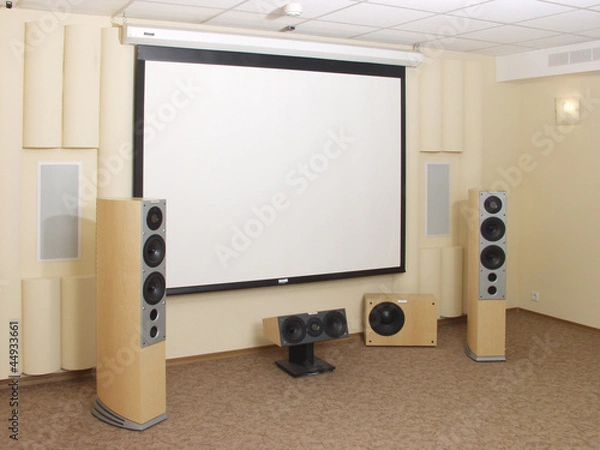 Obraz Домашний кинотеатр, проекционный экран.