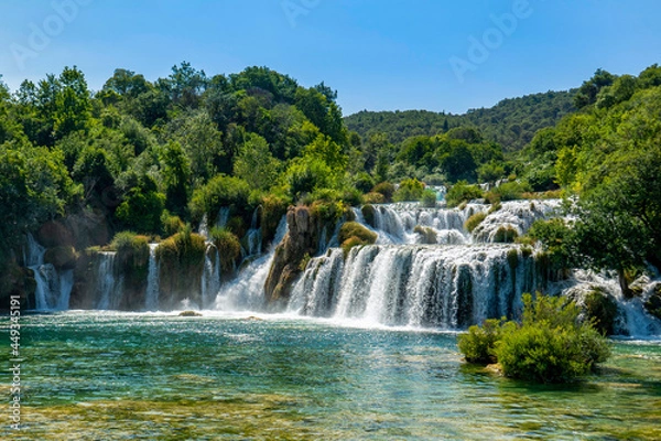 Obraz Chorwacja-narodowa-park-waterfalls-krka