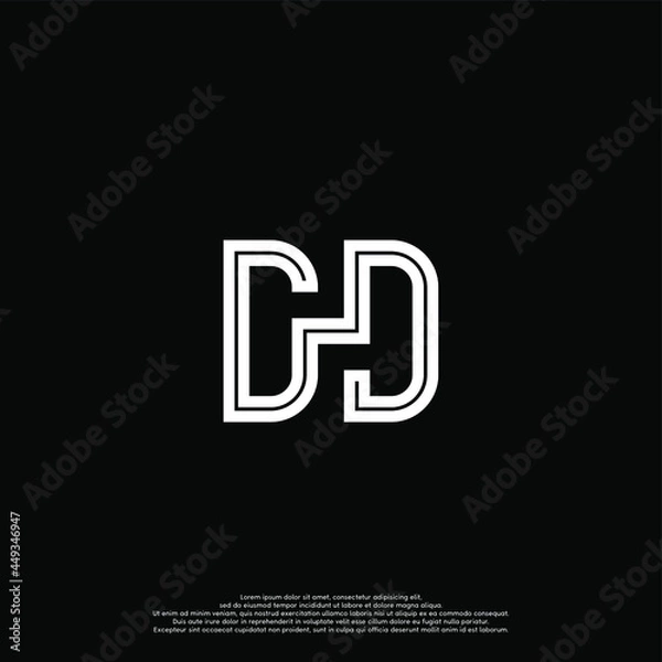 Obraz Initials letter DD logo design template