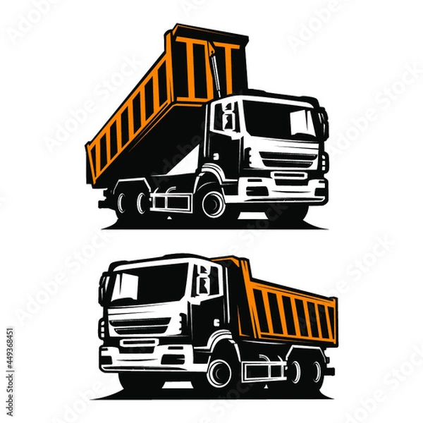 Obraz dump truck logo vector