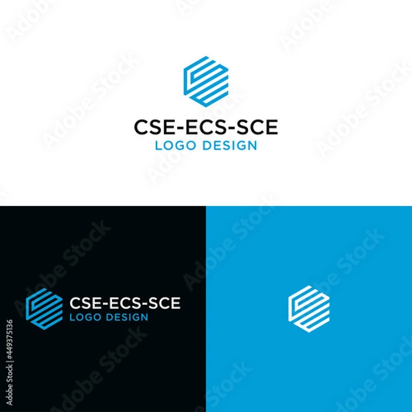 Fototapeta CSE LETTER LOGO DESIGN VECTOR